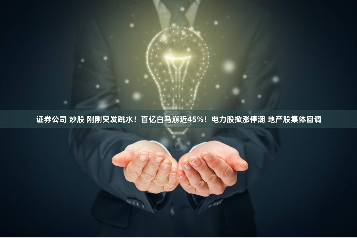 证券公司 炒股 刚刚突发跳水！百亿白马崩近45%！电力股掀涨停潮 地产股集体回调