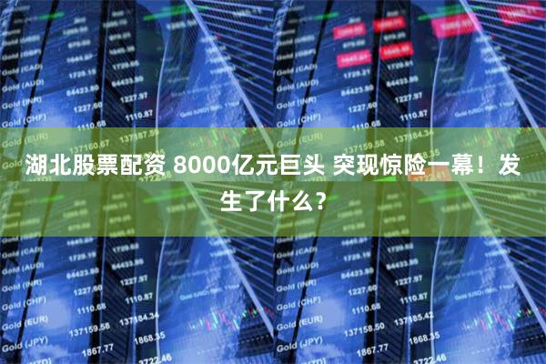 湖北股票配资 8000亿元巨头 突现惊险一幕！发生了什么？