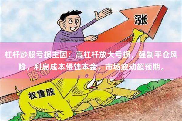杠杆炒股亏损主因：高杠杆放大亏损，强制平仓风险，利息成本侵蚀本金，市场波动超预期。